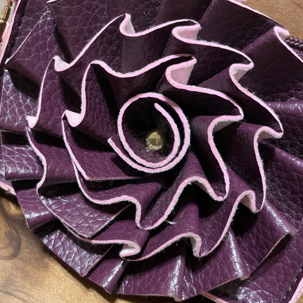 Purple Ruffle Wristlet - Picture 2 of 5